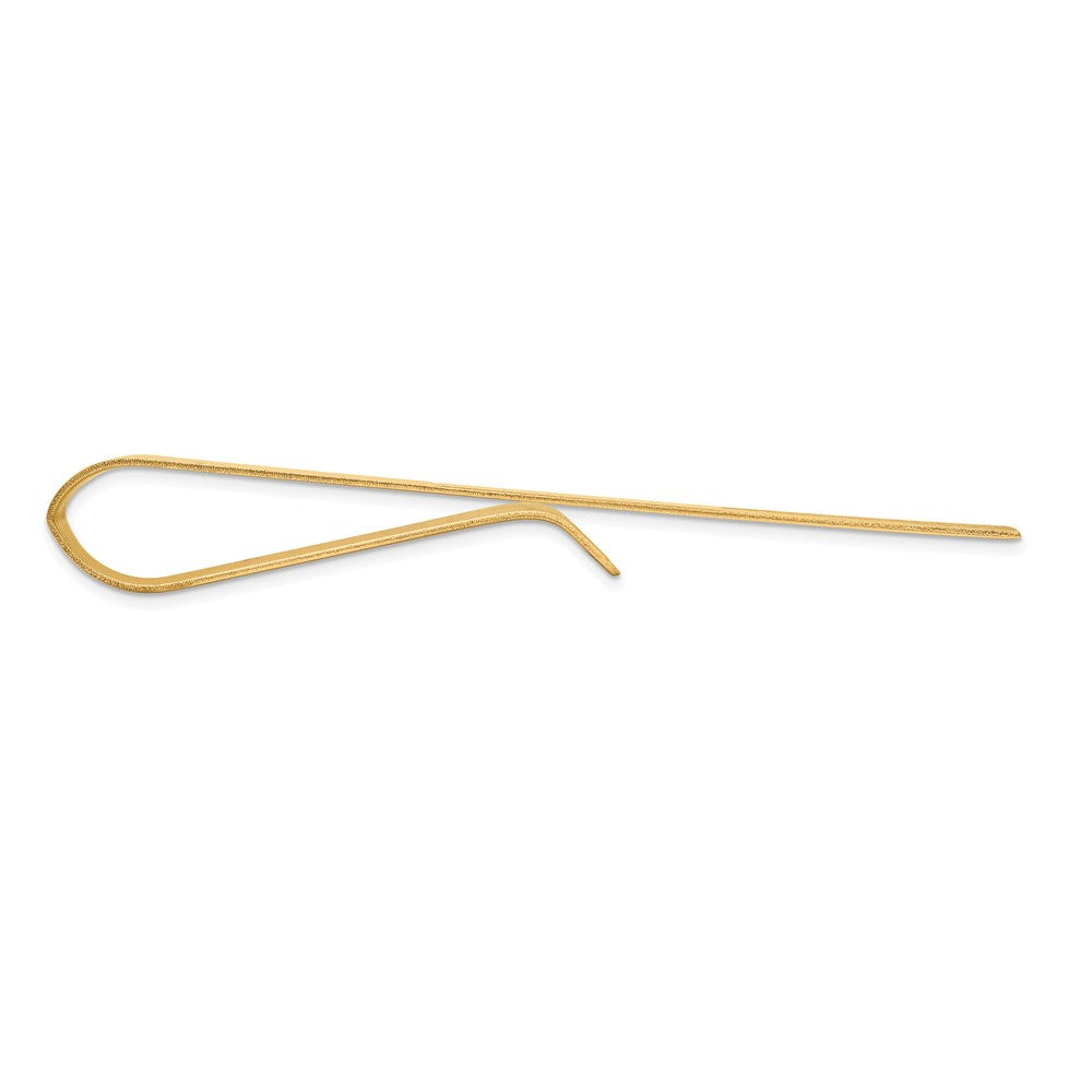 14K Gelbgold Herren Gerillt Gravierbar Krawatten Stab