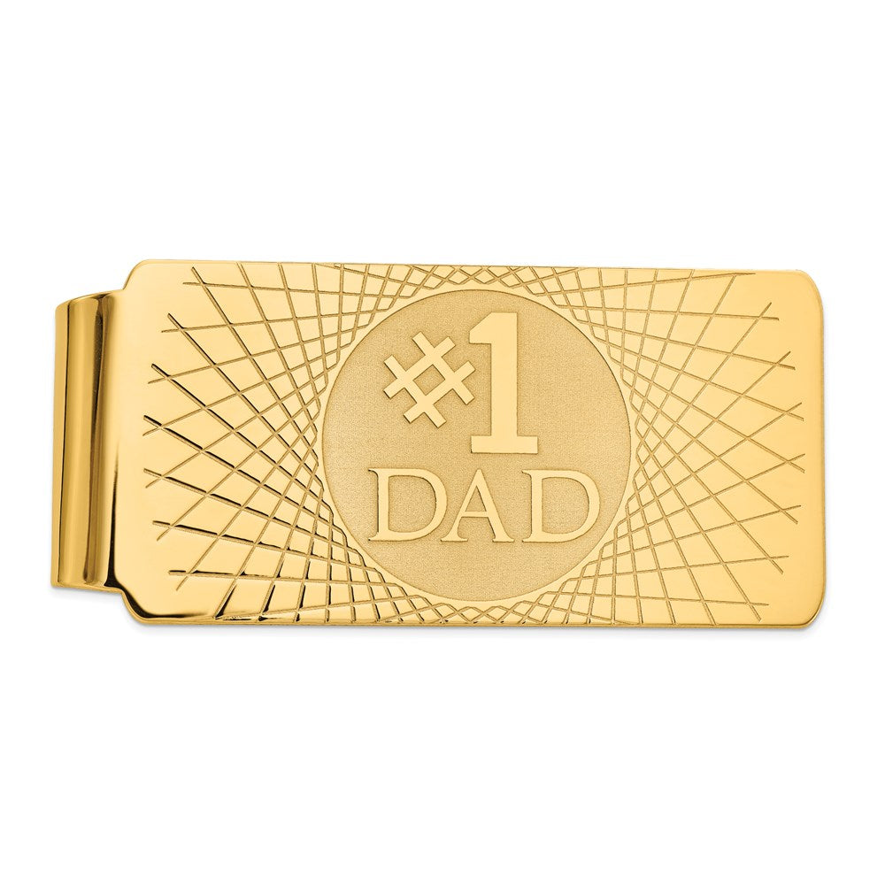 14K Gelbgold #1 Dad Herren Geldklammer