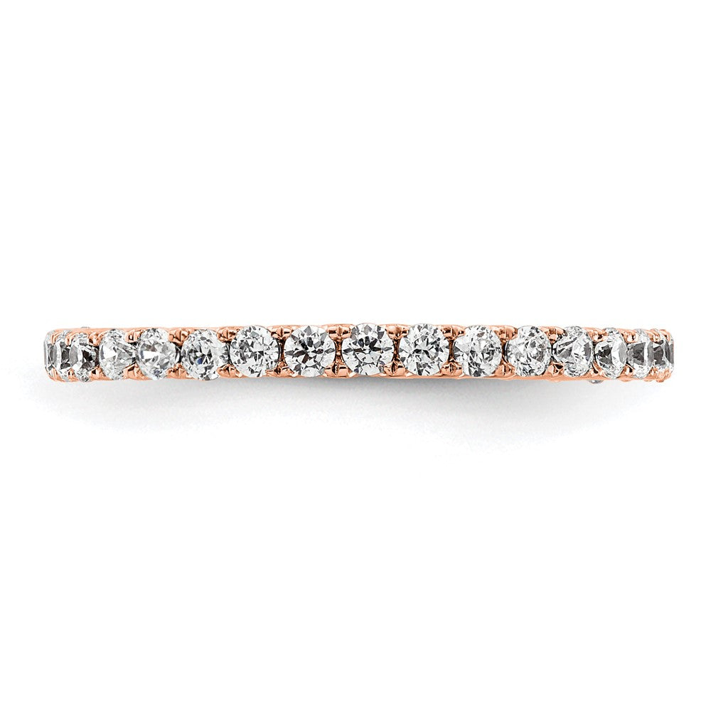 True Origin 14K Roségold 1/2 Karat Im Labor Gezüchtet Diamant Vs+ F+ Größe 5 Komplett Memoire Ehering Ring
