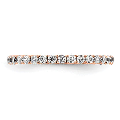 True Origin 14K Roségold 1/2 Karat Im Labor Gezüchtet Diamant Vs+ F+ Größe 5 Komplett Memoire Ehering Ring