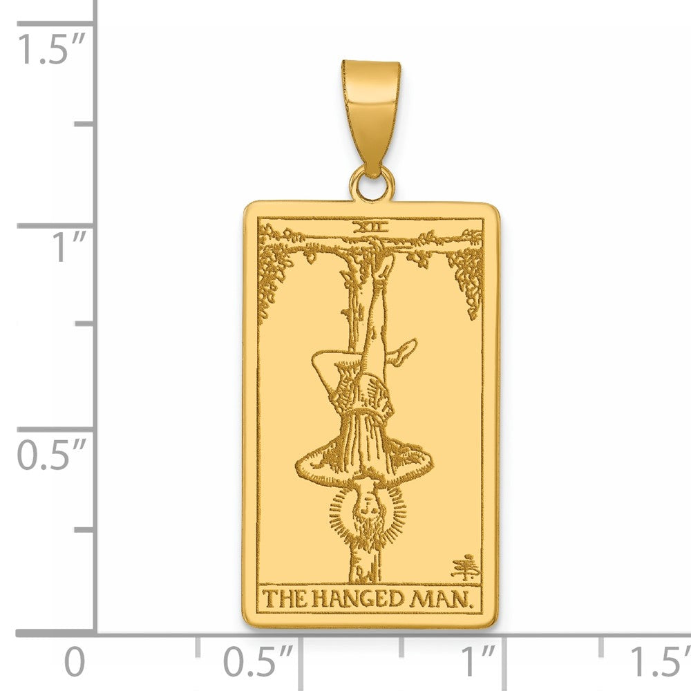 14K Gelbgold The Hanged Man Tarot Card Anhänger