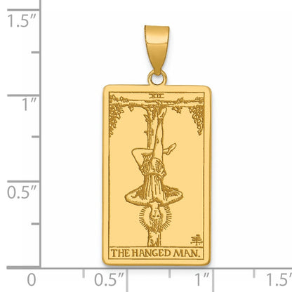 14K Gelbgold The Hanged Man Tarot Card Anhänger