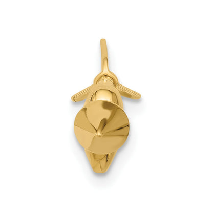 14K Gelbgold 14 Stärke Poliert Pfeil mit Herz Industrial Body Schmuck