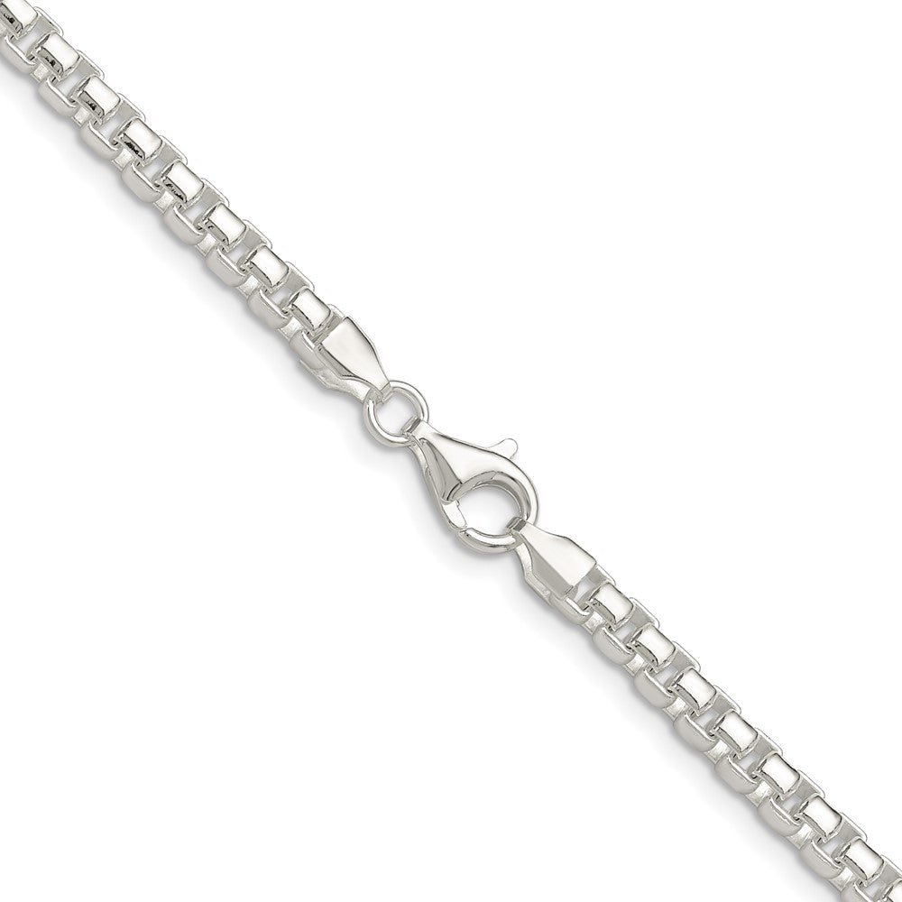 Sterlingsilber Poliert 4mm Rund Venezianer 30 Zoll Kette