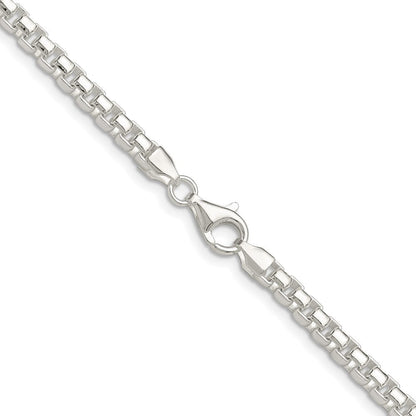 Sterlingsilber Poliert 4mm Rund Venezianer 30 Zoll Kette
