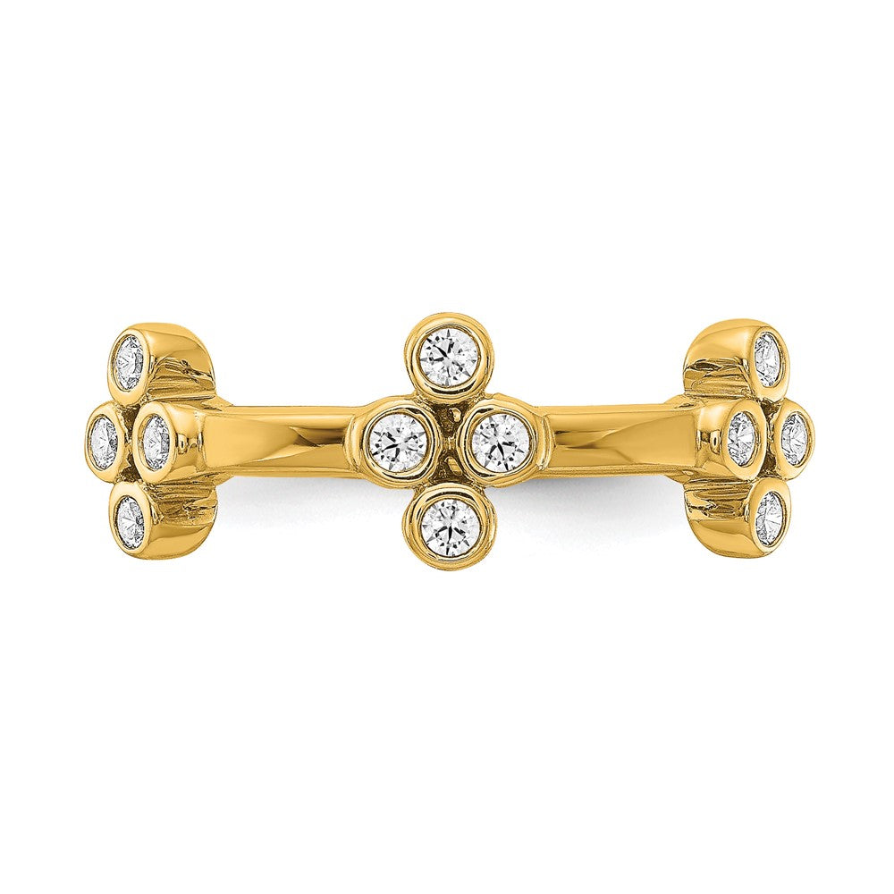 True Origin 14K Gelbgold Komplett-Mode-Ring mit 0,2K im Labor gezüchtetem Diamanten VS+ F+ Bloom