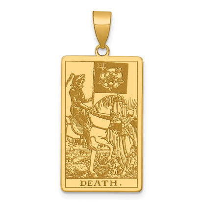 14K Gelbgold Death Tarot Card Anhänger
