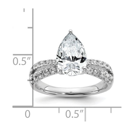 True Origin 14K Weißgold Verlobungsring mit Birnenschliff, 2,625 ct., im Labor gezüchteter Diamant VS+ F+, komplett