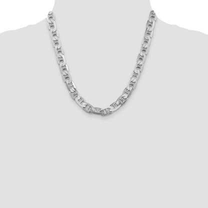 Sterlingsilber Rhodiniert 9.5mm Flach Anker Halskette