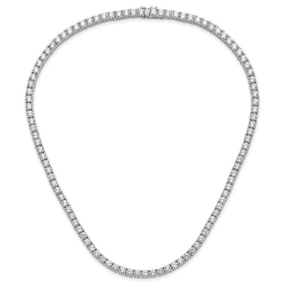Sterlingsilber Rhodiniert 4mm Zirkonia 17 Zoll Tennis Halskette