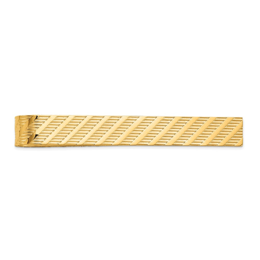 14K Gelbgold Strukturiert Krawatten Stab