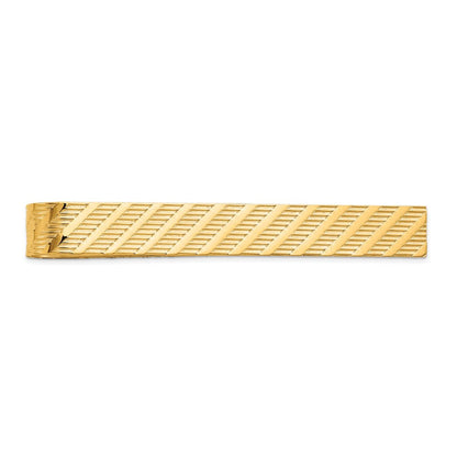 14K Gelbgold Strukturiert Krawatten Stab