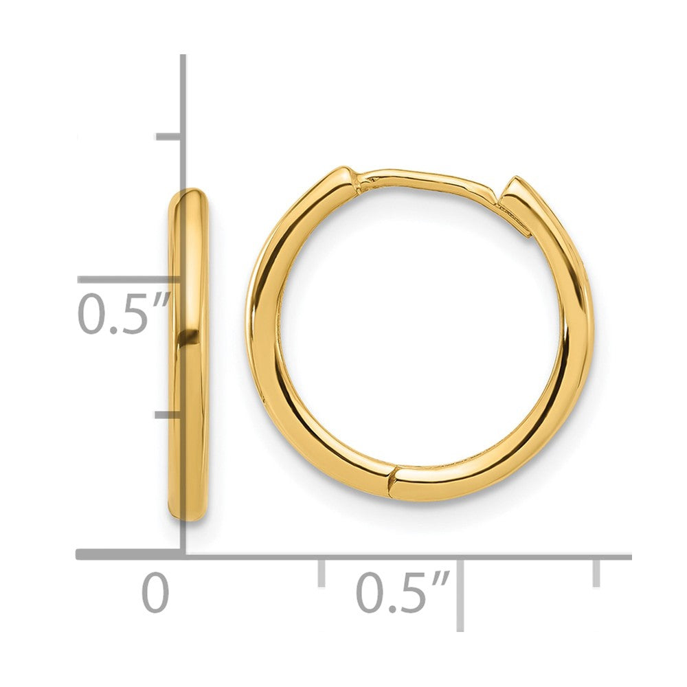14K Gelbgold Poliert Klappbar Creolen