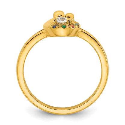 14K Weißgold Diamant-Ring