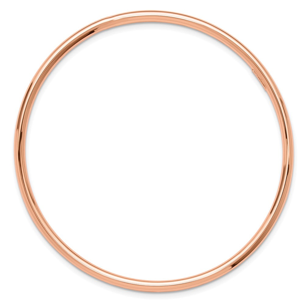 14K Roségold Poliert 3.00mm Schieber-on Rund Armreif Armband