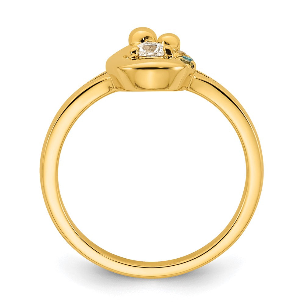 14K Weißgold Ehering mit natürlichen Diamanten
