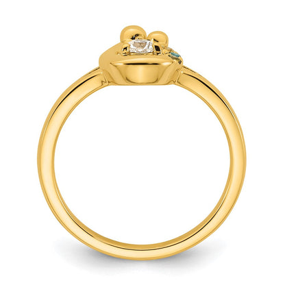 14K Weißgold Ehering mit natürlichen Diamanten