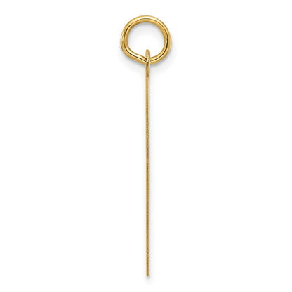 14K Gelbgold Geätzt Kante Gravierbar Rund 22.9mm Plättchen Charm