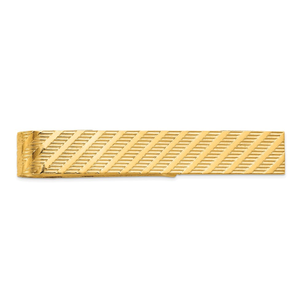 14K Gelbgold Herren Strukturiert Krawatten Stab