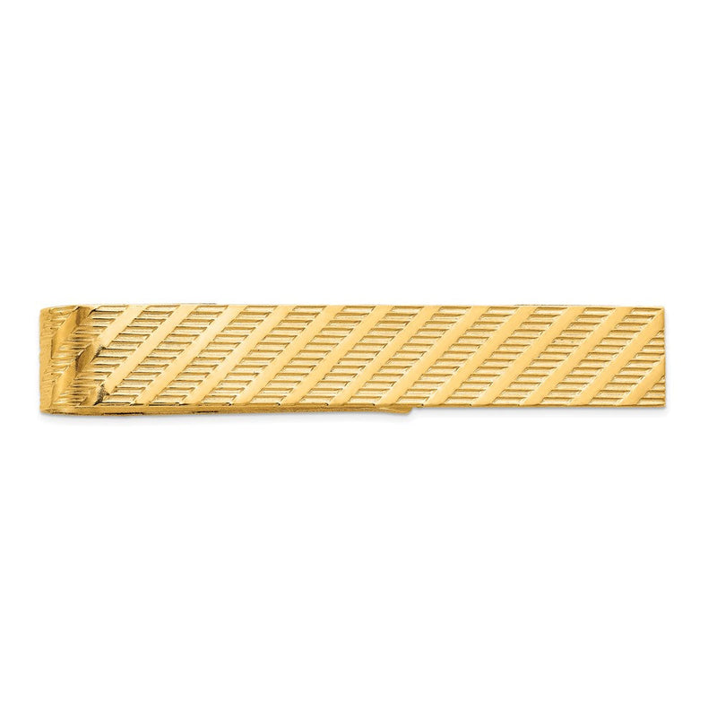 14K Gelbgold Herren Strukturiert Krawatten Stab