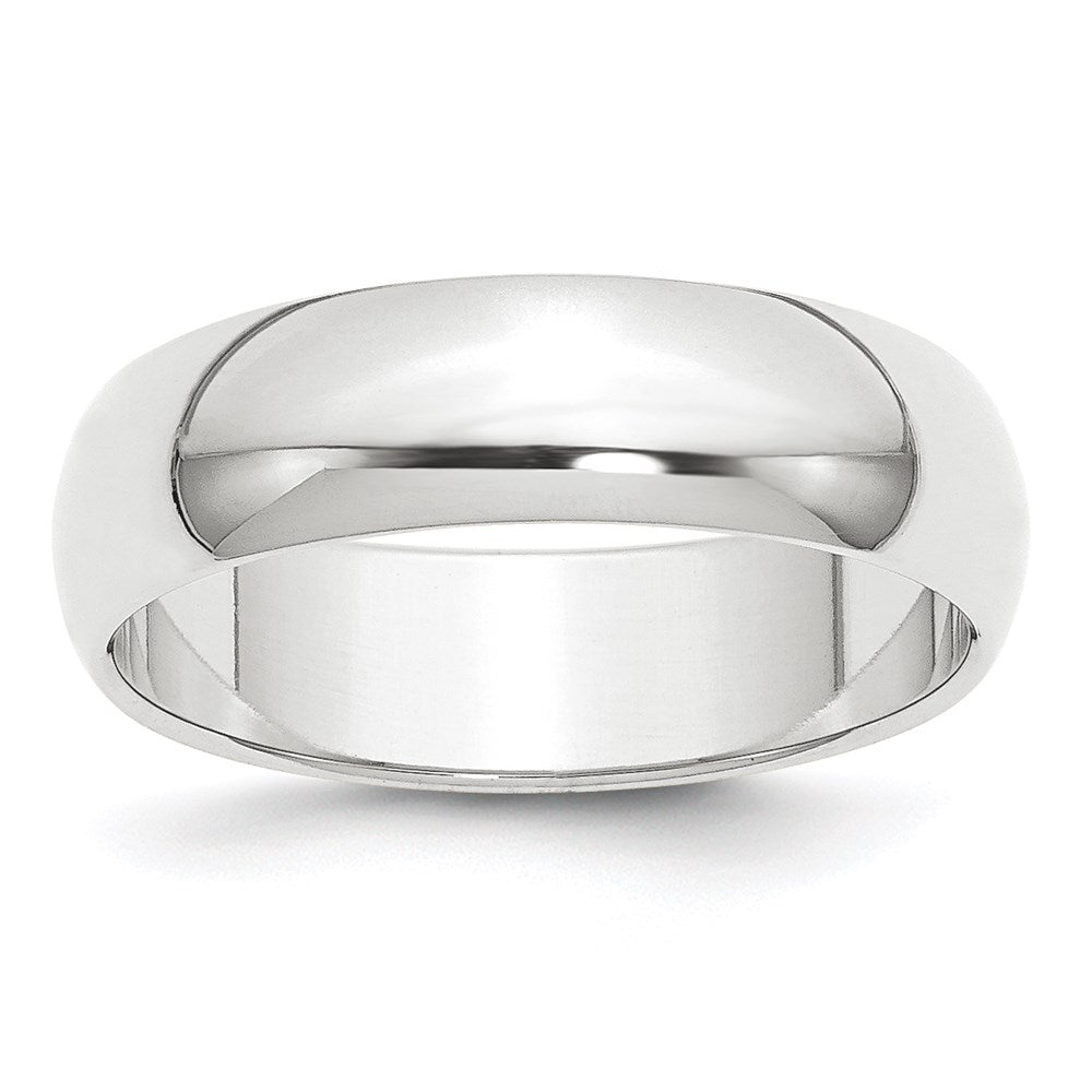 Platin 6mm Halb Rund Featherweight Ehering Ring