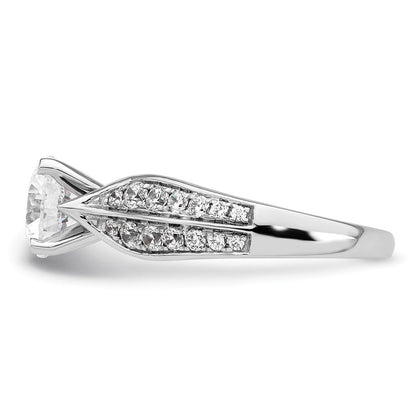14K Weißgold Verlobungsring mit 2 1/8K rund geschliffenen, zertifizierten, im Labor gezüchteten Diamanten, VS/SI+ G+