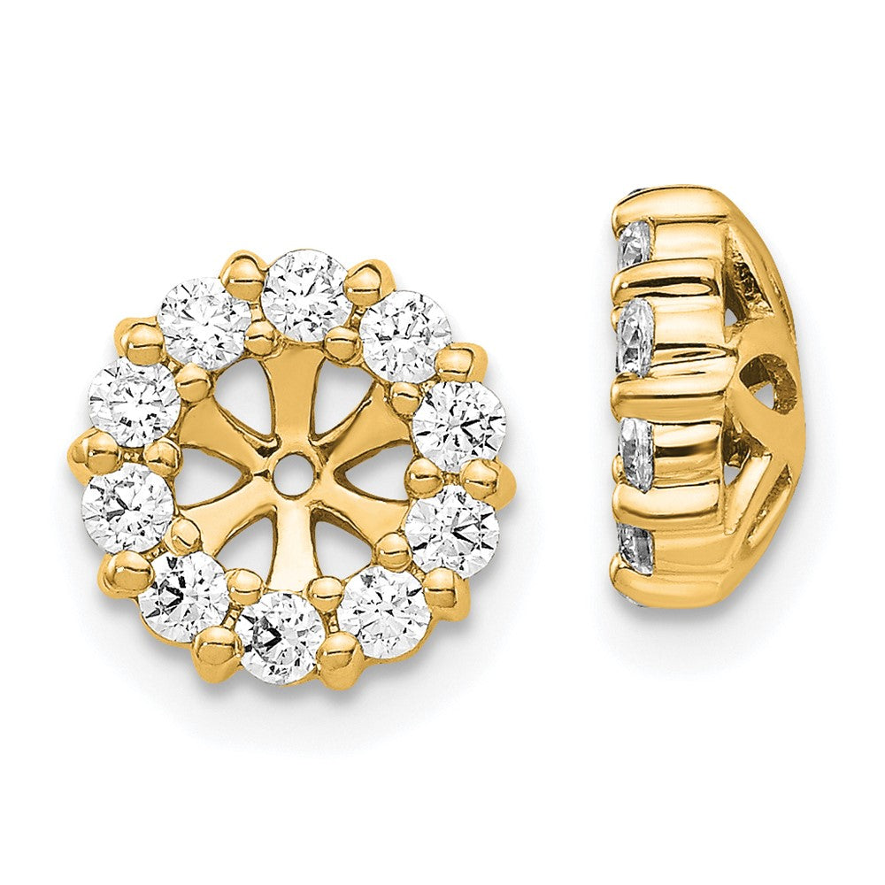 14K Gelbgold Ohrring-Jackets mit Kreisdesign und 0,625 ct. Diamanten