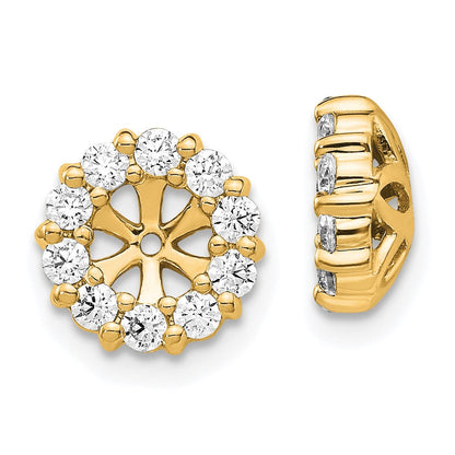 14K Gelbgold Ohrring-Jackets mit Kreisdesign und 0,625 ct. Diamanten