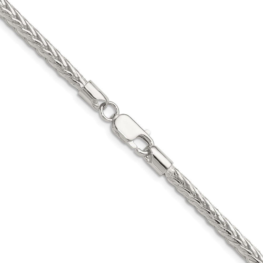 Sterlingsilber 3.8mm Diamantiert Rund Franco 30 Zoll Kette