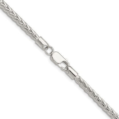 Sterlingsilber 3.8mm Diamantiert Rund Franco 30 Zoll Kette