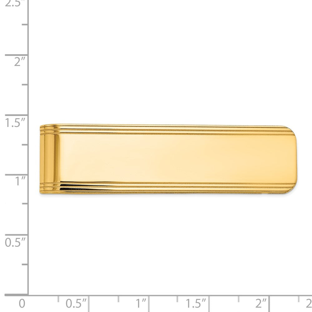 14K Gelbgold Herren Gerillt Poliert Geldklammer