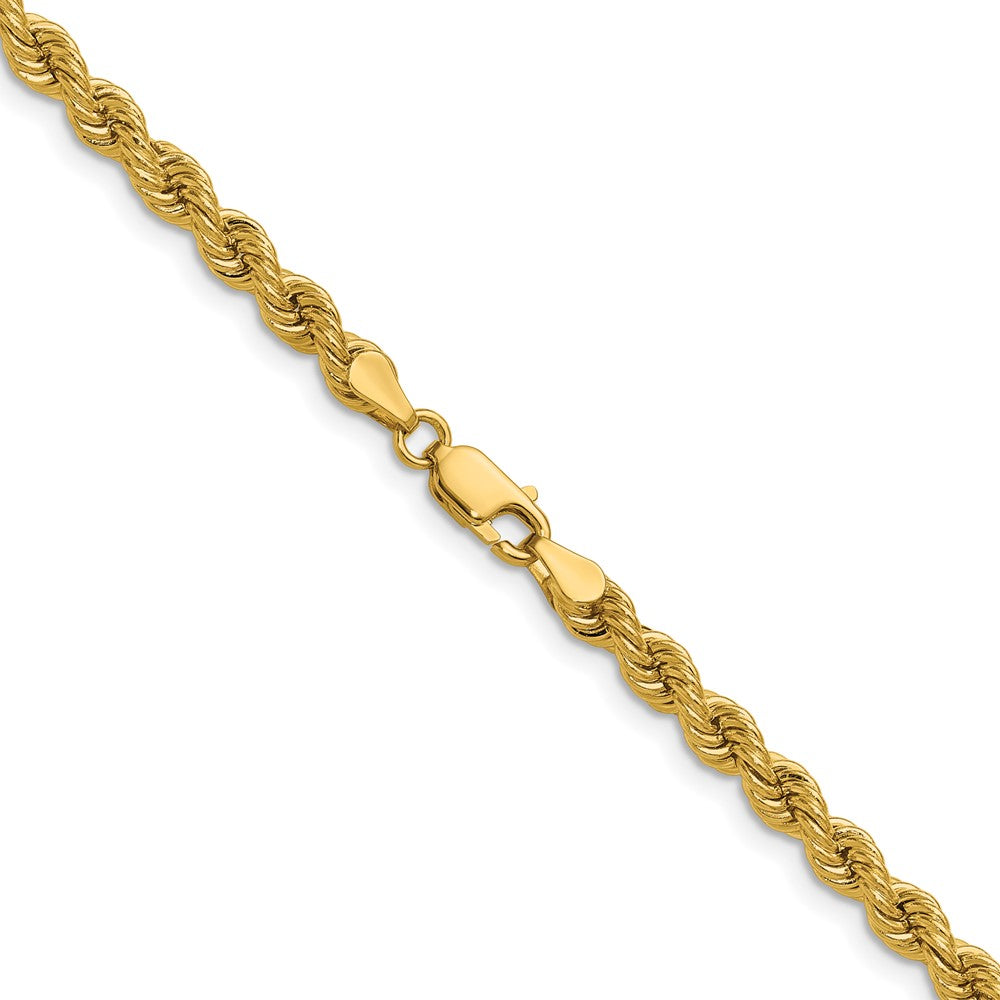 14K Gelbgold 4.2mm Normal Kordel Halskette