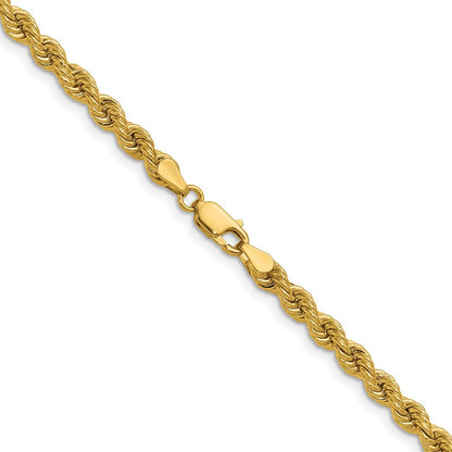 14K Gelbgold 4.2mm Normal Kordel Halskette