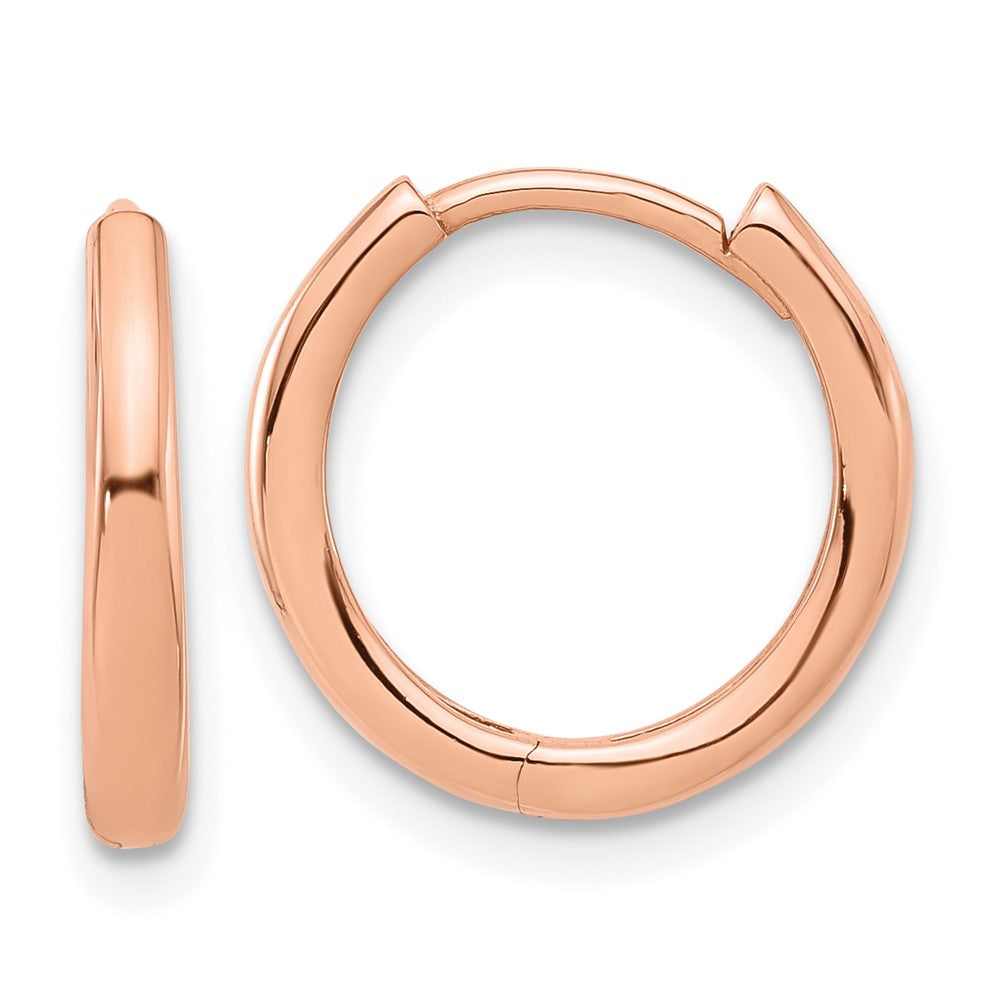 14K Roségold Poliert Klappbar Creolen