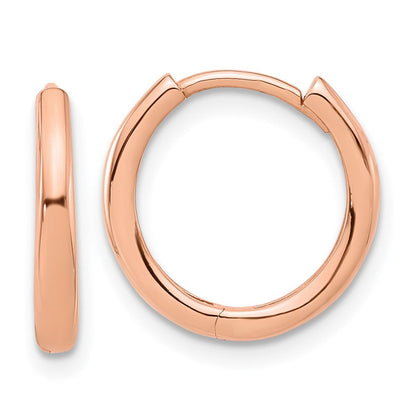 14K Roségold Poliert Klappbar Creolen