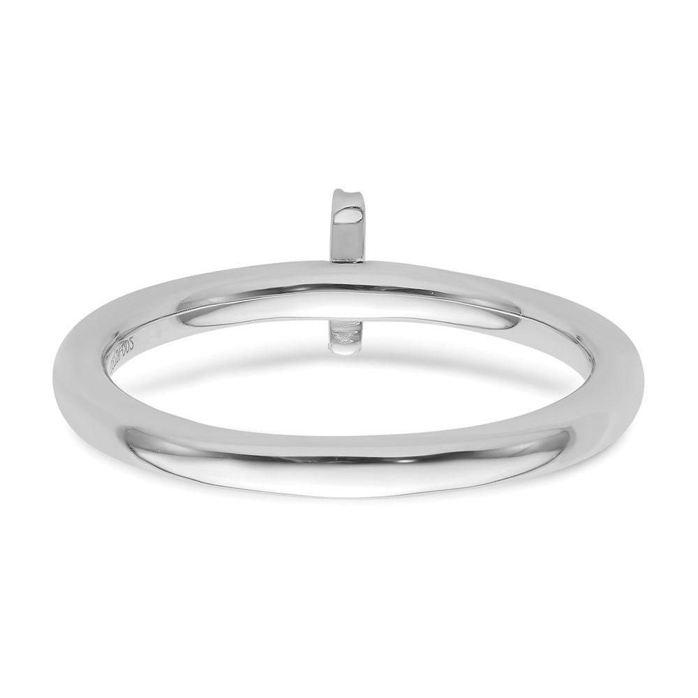 14K Weißgold Stapelbar Diamant Initiale I Größe 7 Ring
