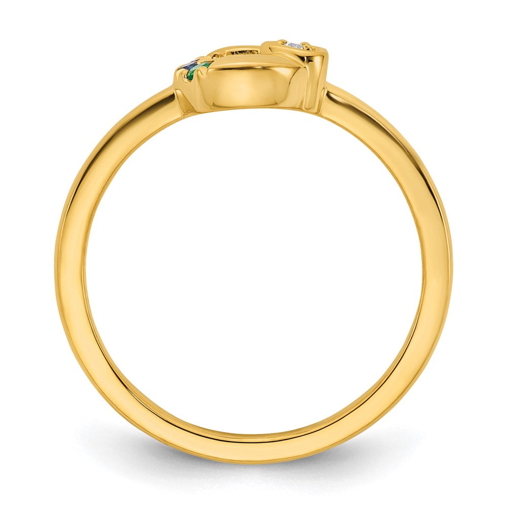 14K Weißgold Ehering mit 11 Diamanten in Kanalfassung