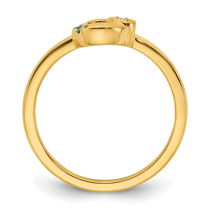 14K Weißgold Ehering mit 11 Diamanten in Kanalfassung