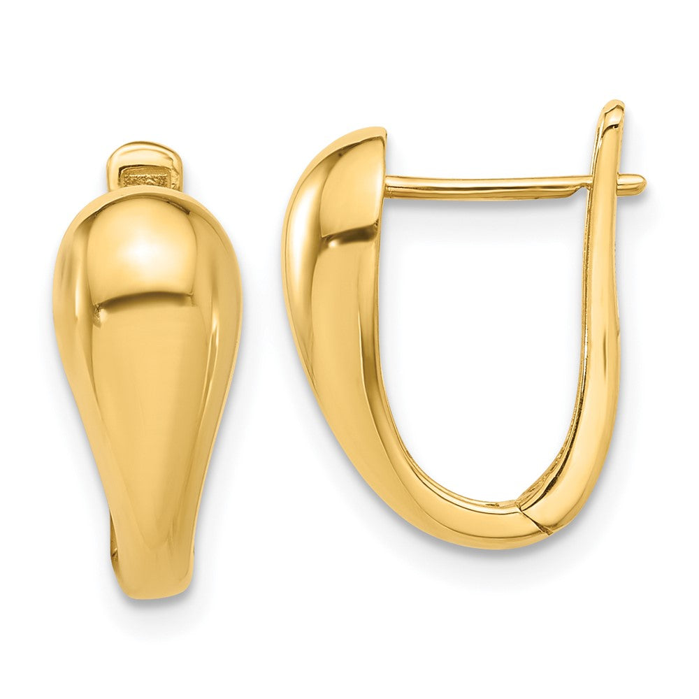 14K Gelbgold Poliert Klappbar Ohrringe