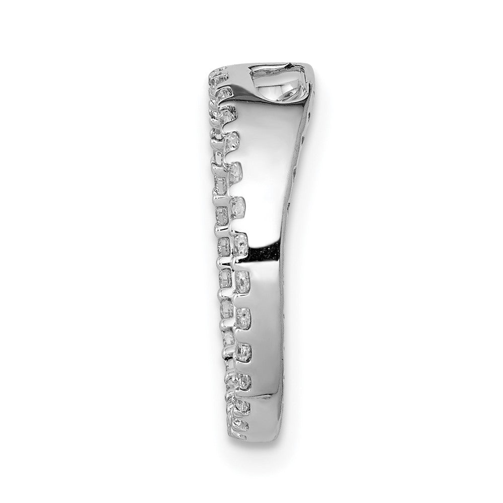 14K Gelbgold Poliert 1/4 Karat Diamant Kreis Kette Anhänger