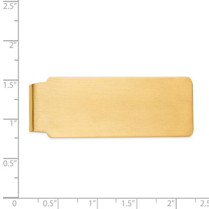 14K Gelbgold Herren Satiniert Finish Geldklammer