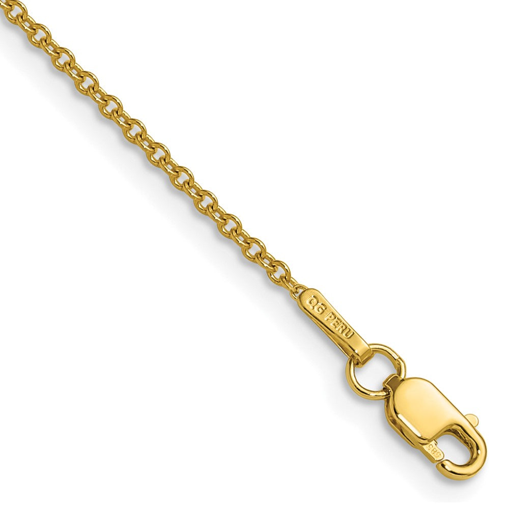 14K Gelbgold 1.5mm Ankerkette Halskette