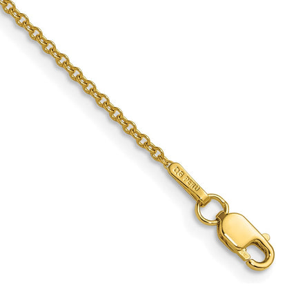 14K Gelbgold 1.5mm Ankerkette Halskette