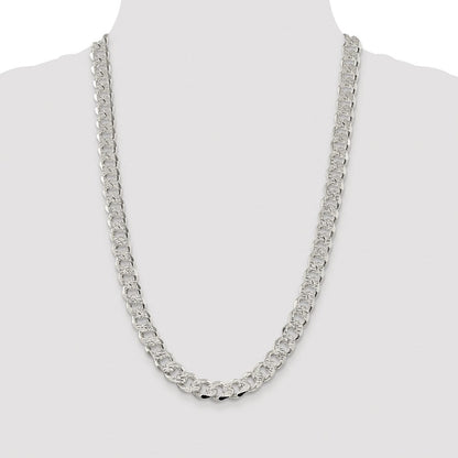 Sterlingsilber Rhodiniert 11.0mm Pavé‚ Panzer 26 Zoll Kette