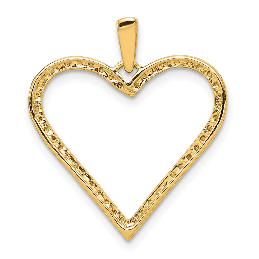 14K Gelbgold Herz-Anhänger mit 0,167 ct. Diamant