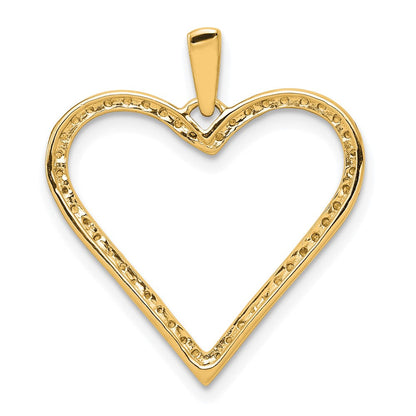 14K Gelbgold Herz-Anhänger mit 0,167 ct. Diamant