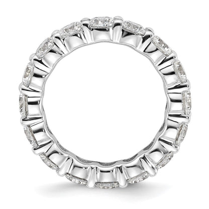 14K Weißgold Memoire-Ehering mit gemeinsamer Krappenfassung, SI2-I1(H/I)