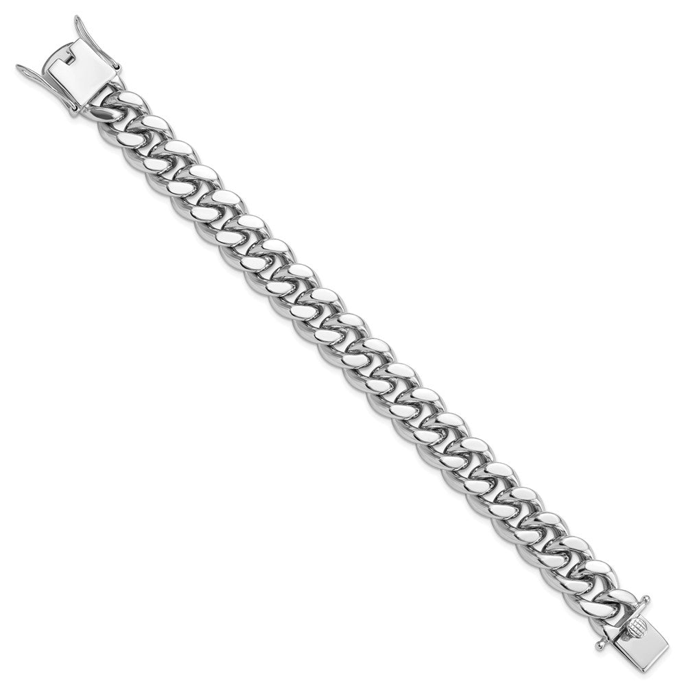 Sterlingsilber Rhodiniert Panzer Glieder Herren Gliederarmband