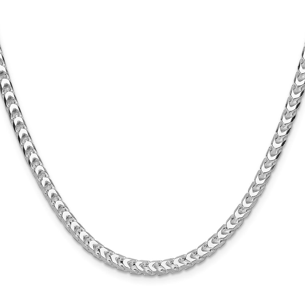 Sterlingsilber 4.7mm Diamantiert Quadratisch Franco 30 Zoll Kette