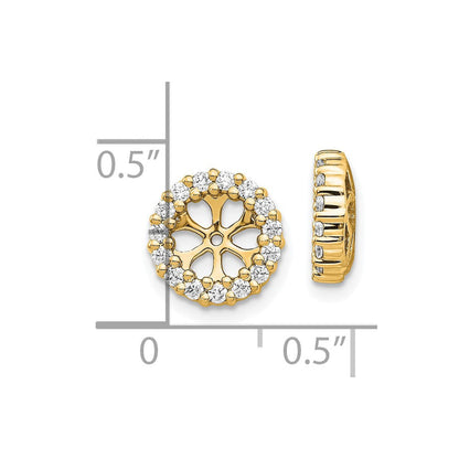 14K Gelbgold Diamant-Kreis-Ohrring-Jackets, 0,5K